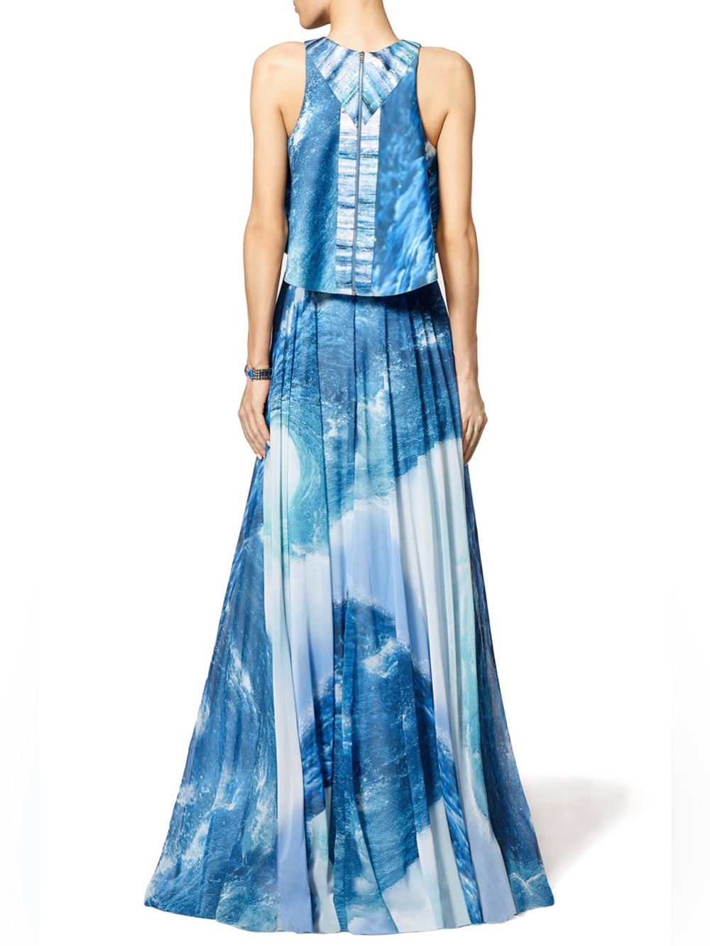 Theia Ocean Maxi Dress Size 8 - Picture 2 of 5